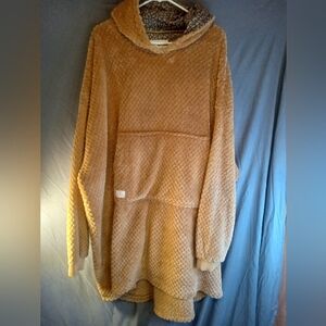 Cozy Simply Southern Camel Hoodie Poncho